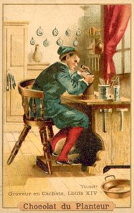 Grawer pieczątek, Francja, czasy Ludwika XIV autorstwa French School